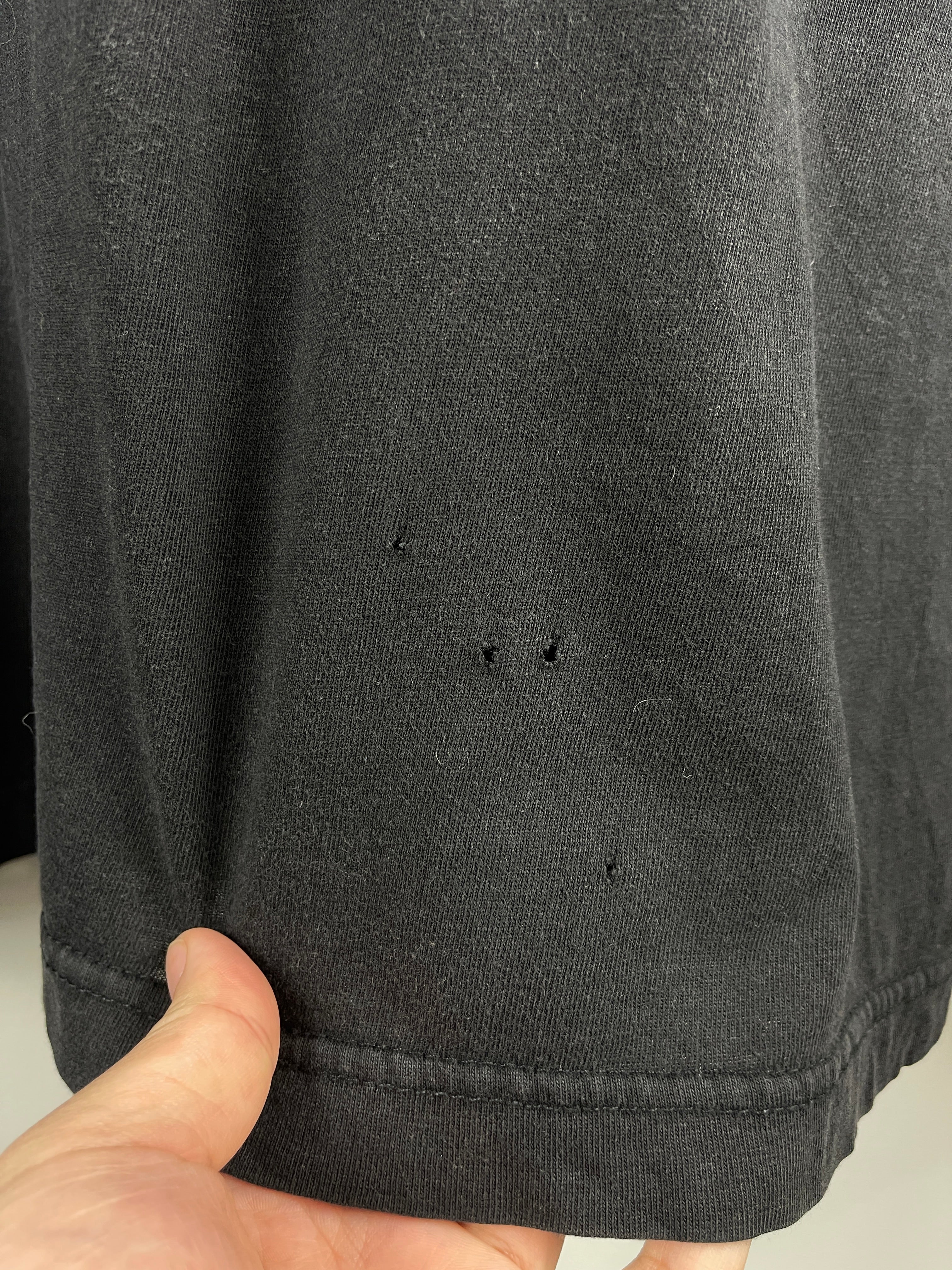 Vintage Choppers Embroidered Black & Orange Henley Long Sleeve