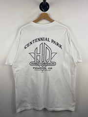 Vintage Harley Davidson Pataskala Ohio White Tee