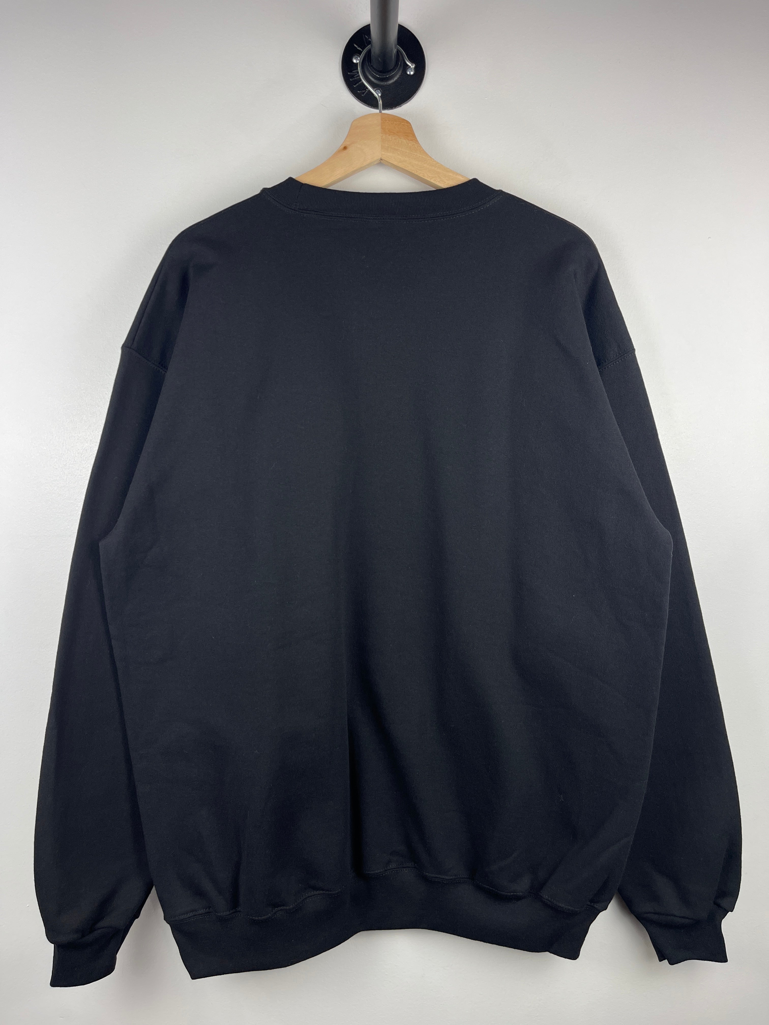 Vintage Harley Davidson Embroidered Black & Orange Crewneck