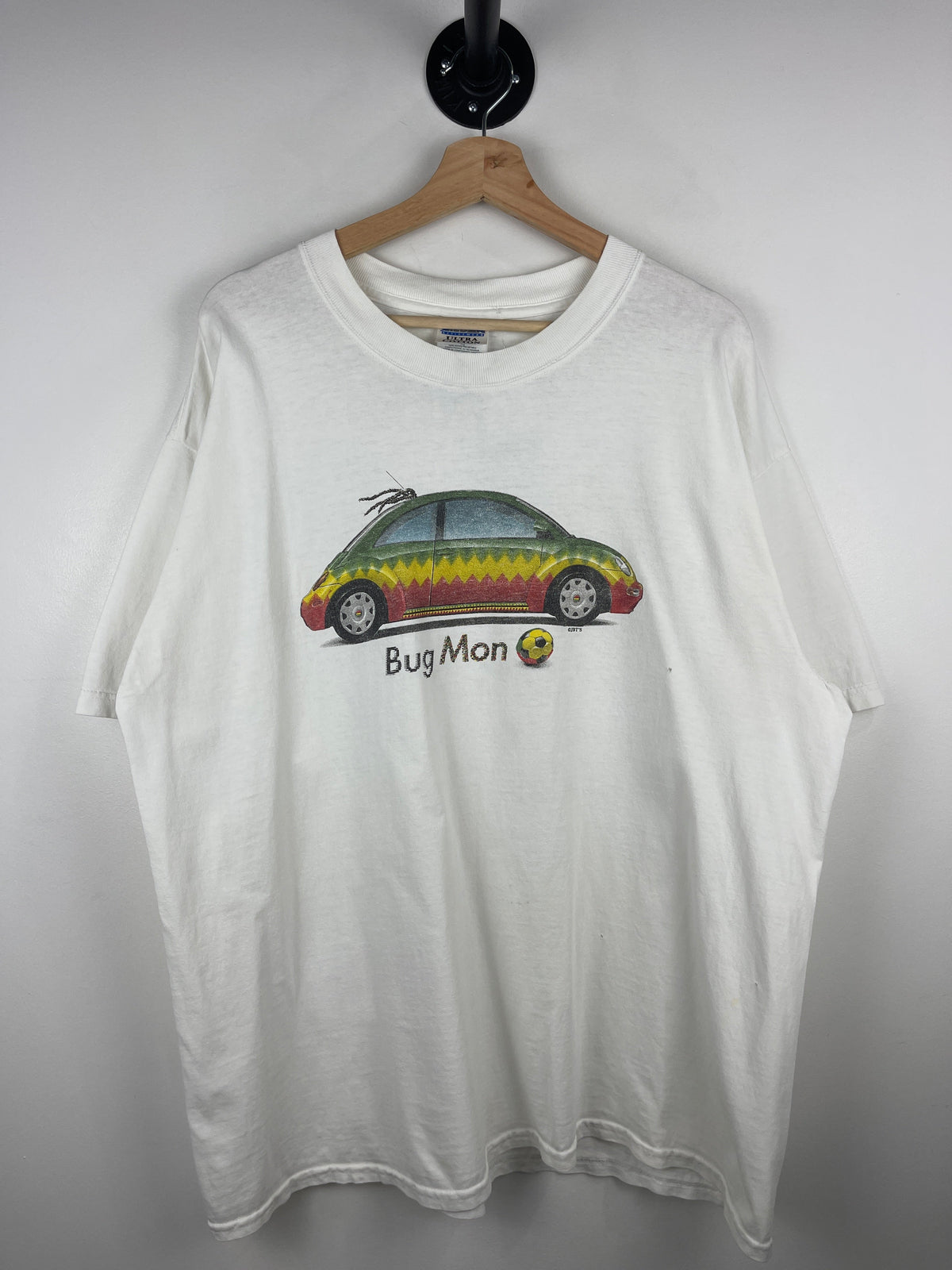 Vintage 90s Volkswagen Beatle Bug Mon Jamaica White Tee