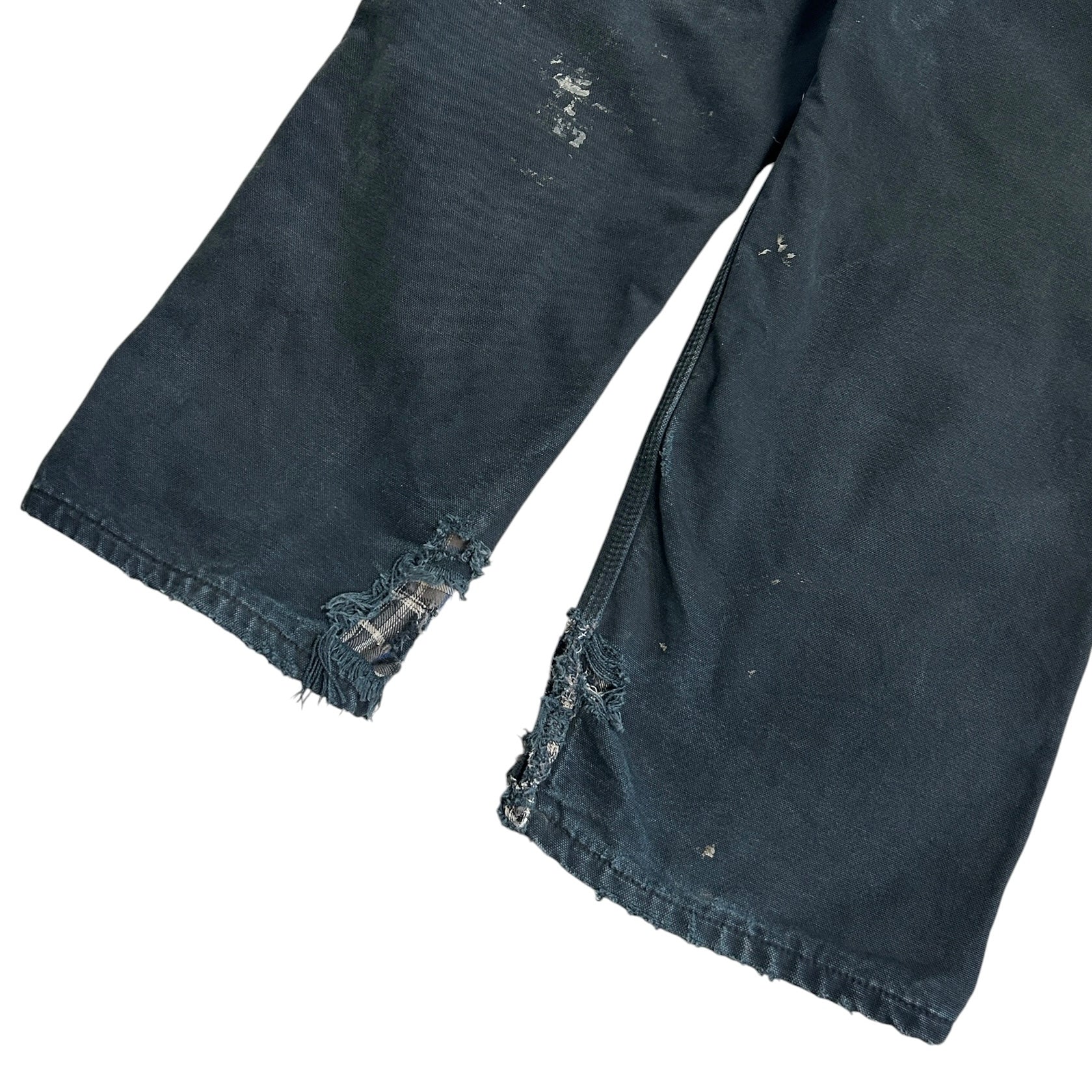 Vintage Carhartt Blanket Lined Thrashed Black Work Pants