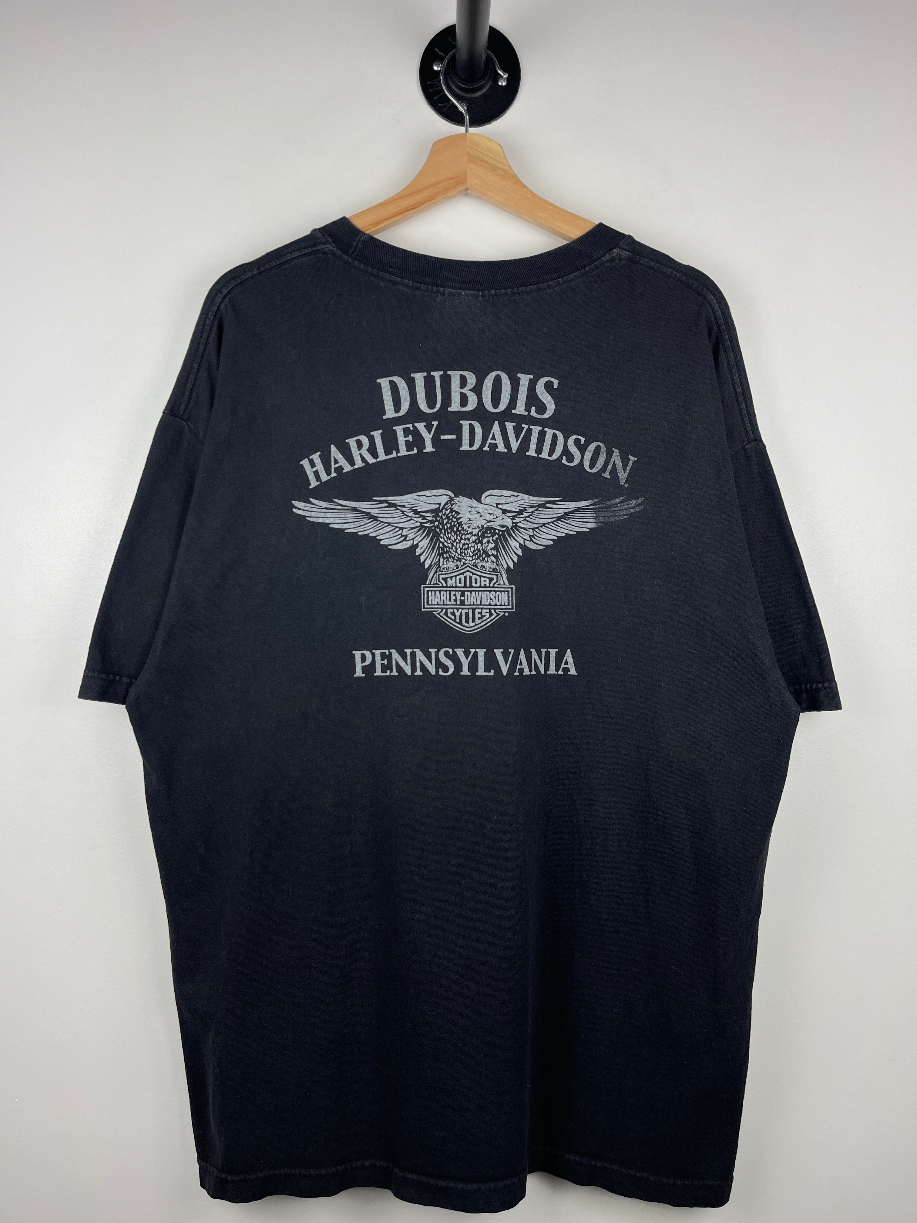 Vintage Harley Davidson Pin Up Girl Pennsylvania Black Tee