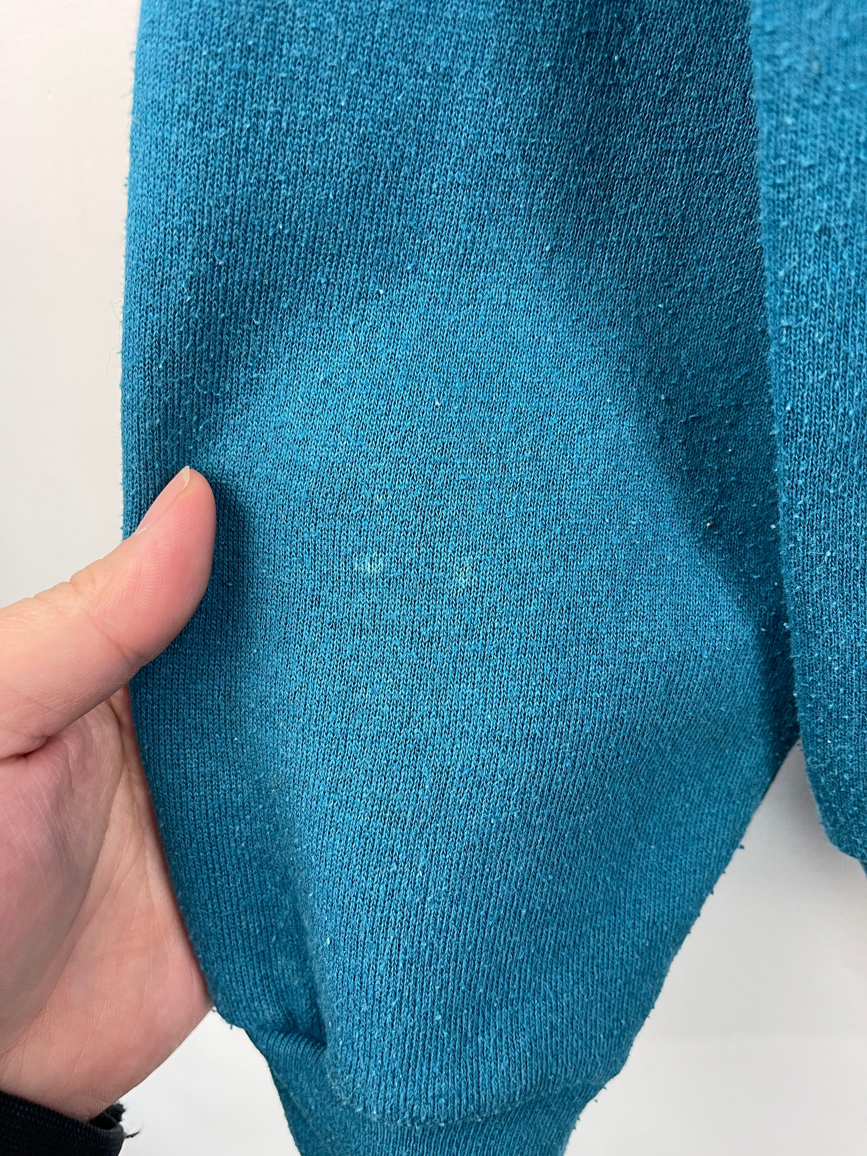 Vintage 90s Tultex Blank Teal Crewneck