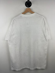Vintage 90s Why Drink And Drive If You Can Smoke And Fly Weed Comedy White Tee