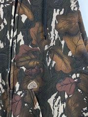 Vintage 90s Southwest Real Tree Camo Thermal Lined Zip Up Hoodie