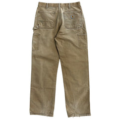 Vintage Carhartt Double Knee Thrashed Light Brown Work Pants