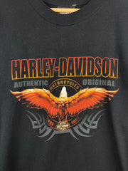 Vintage Harley Davidson Eagle New Bern North Carolina Black Tee