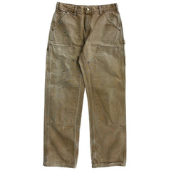 Vintage Carhartt Double Knee Thrashed Light Brown Work Pants