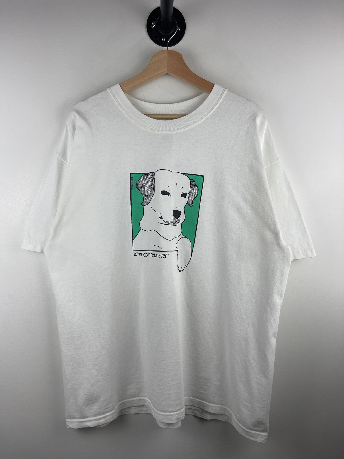 Vintage Labrador Retriever Dog Portrait White Tee