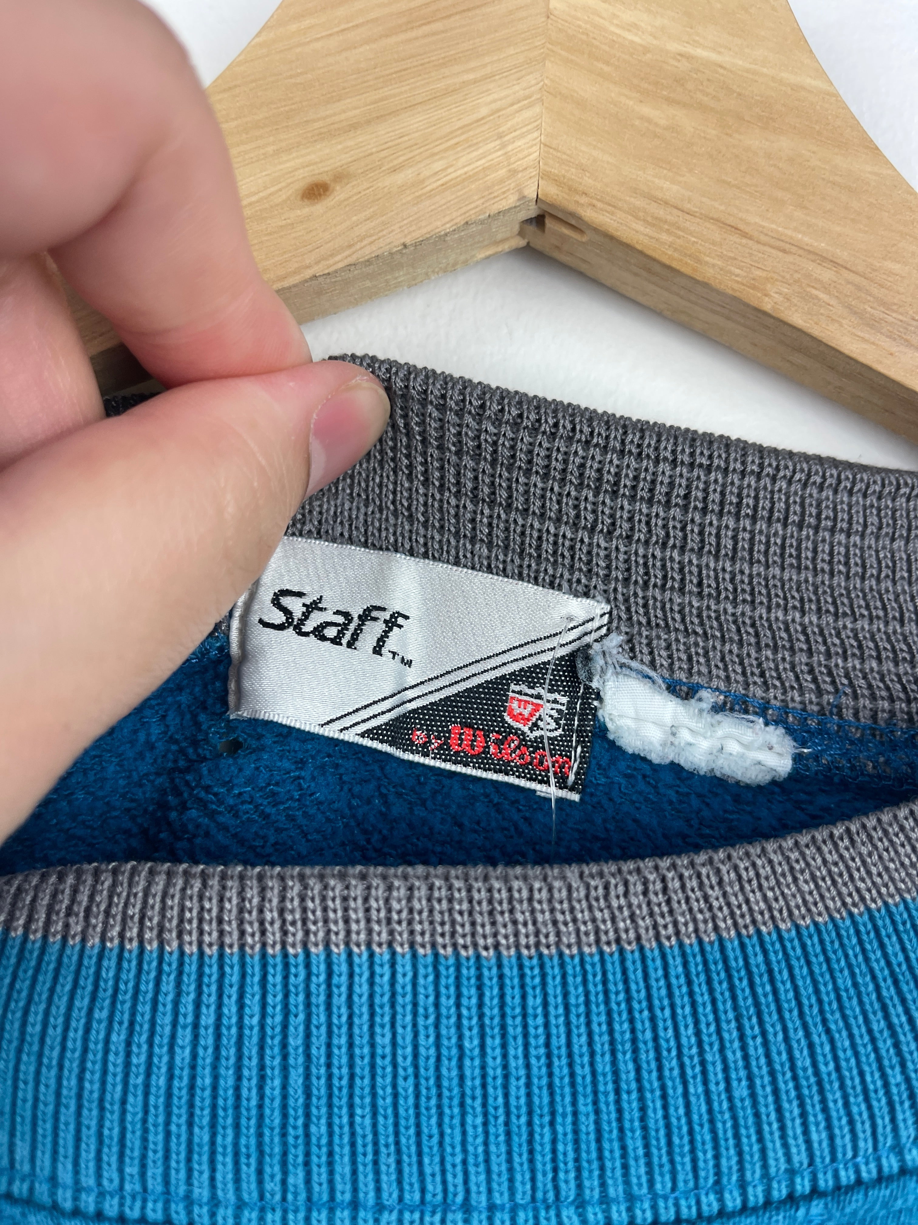 Vintage 90s Wilson Golf Club Embroidered Teal Crewneck