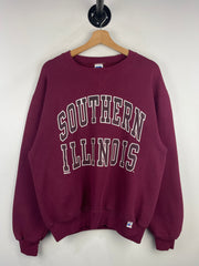 Vintage 90s Russell Athletic Southern Illinois Burgundy Crewneck