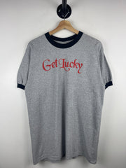 Vintage Get Lucky Cycle Sports Grey Ringer Tee