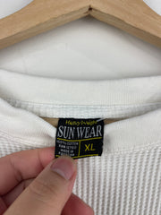Vintage 90s Sun Wear White Thermal Long Sleeve