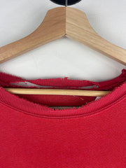 Vintage Champion Reverse Weave Thrashed Red Crewneck