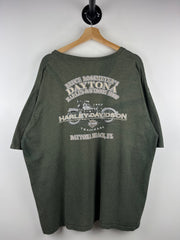 Vintage Harley Davidson Daytona Beach Florida Green Tee