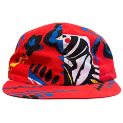 Vintage 90s Wendy's Abstract Red Snapback Hat