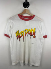 Vintage 90s WWF Rowdy Roddy Piper Hot Rod White Ringer Tee