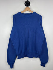 Vintage 90s Sansabelt Golf Blue Knit Sweater