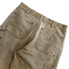 Vintage Carhartt Double Knee Thrashed Light Brown Work Pants