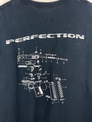 Vintage Glock Perfection Gun Blueprint Black Tee