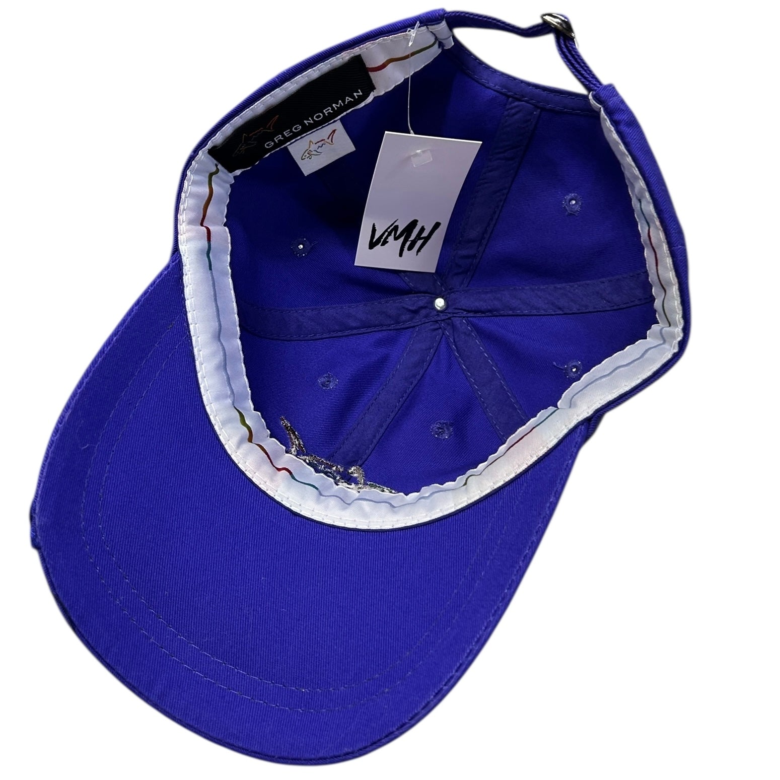 Vintage Greg Norman Shark Golf Purple Strapback Hat