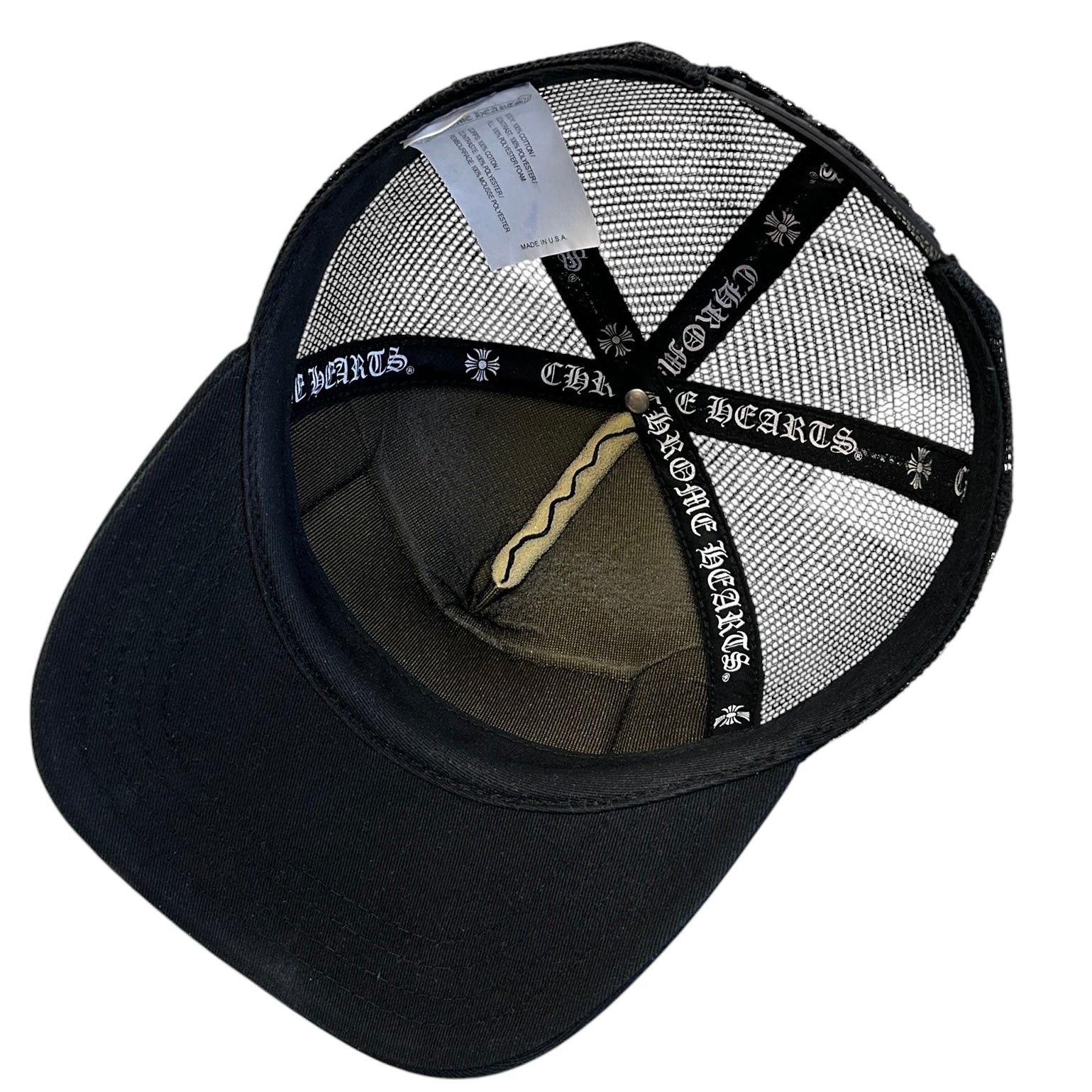 Chrome Hearts Malibu Black Trucker Hat