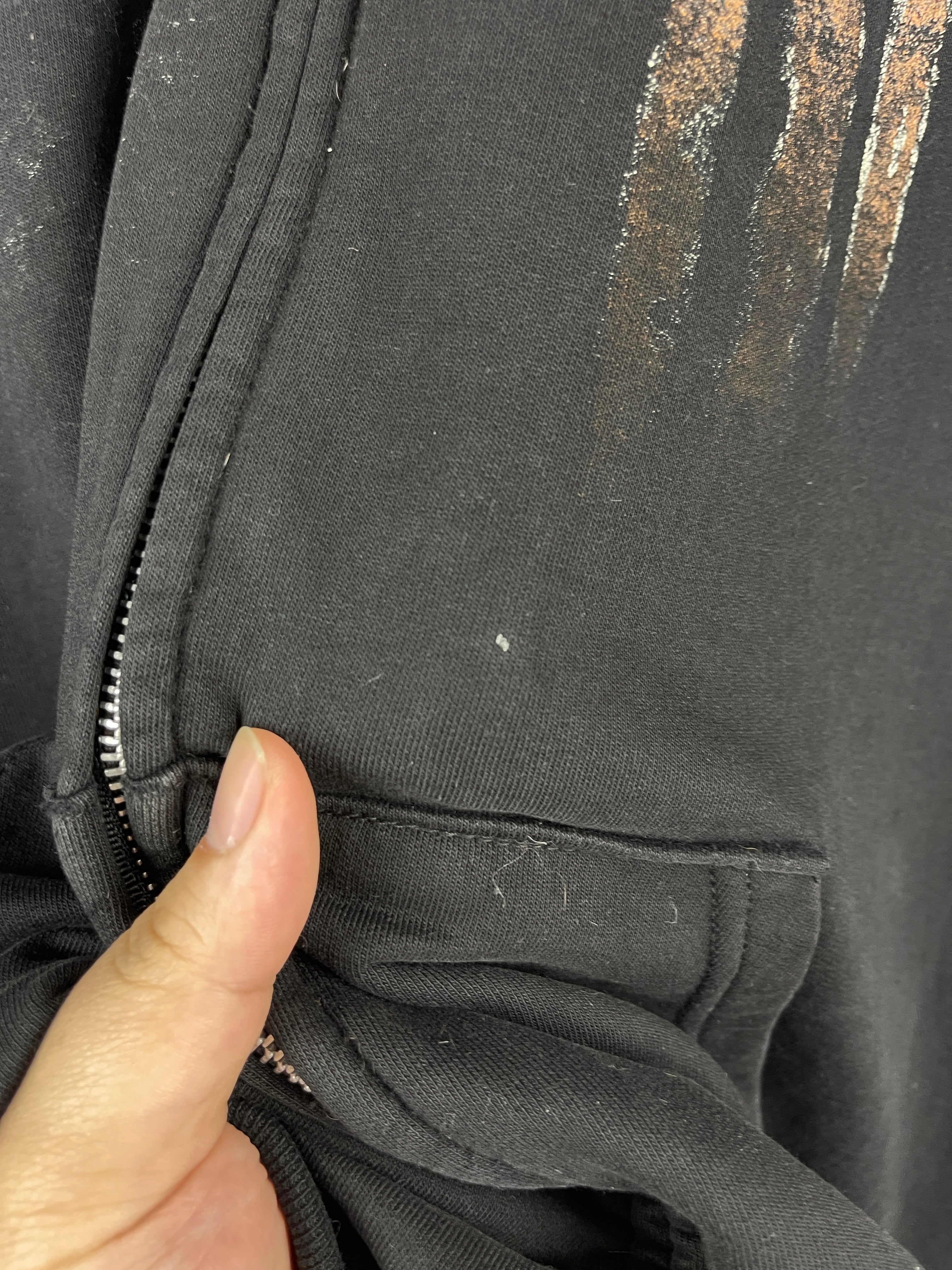 Vintage Harley Davidson Ohio Thrashed Black Zip Up Hoodie
