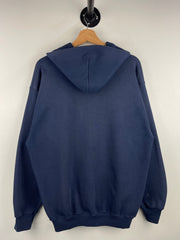 Vintage 90s Tultex Blank Navy Zip Up Hoodie
