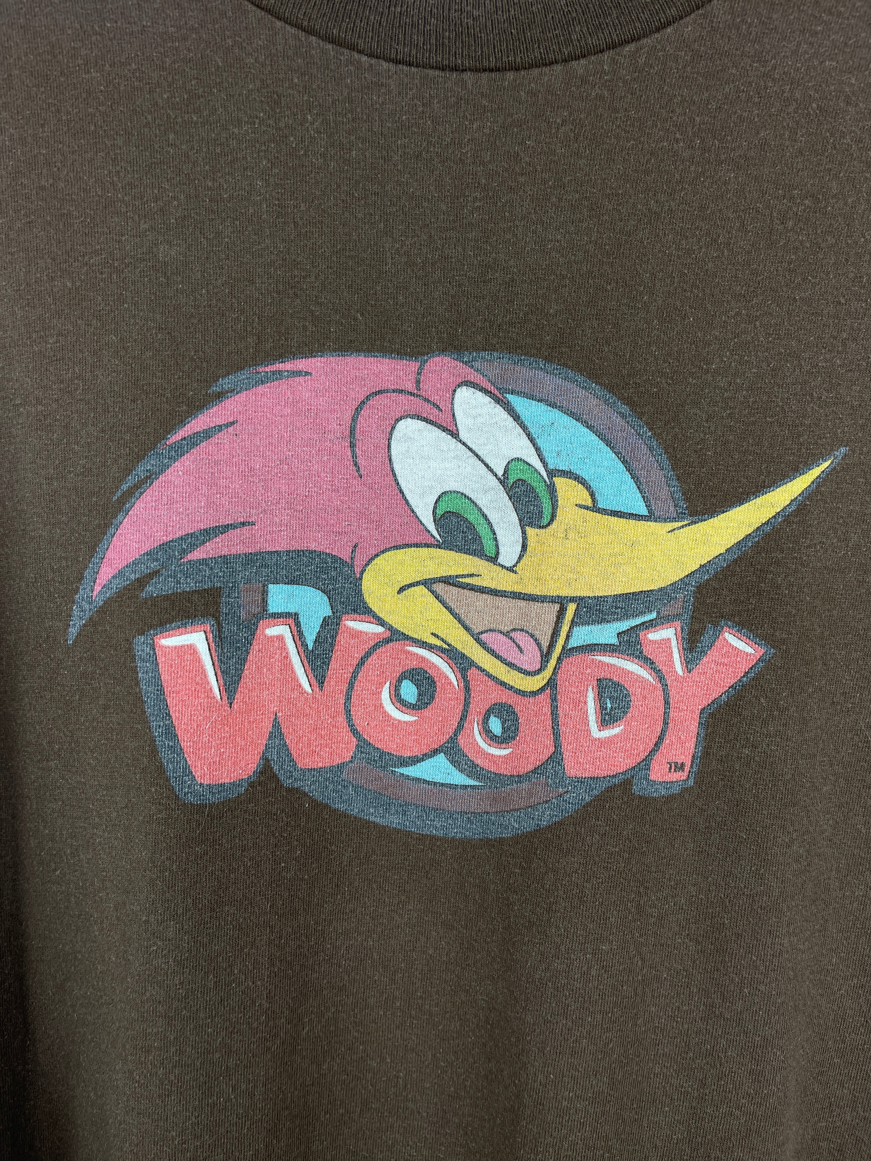 Vintage 90s Woody Woodpecker Brown Tee