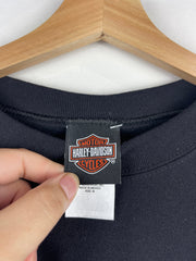Vintage Harley Davidson Motorcycles Black & Blue Crewneck
