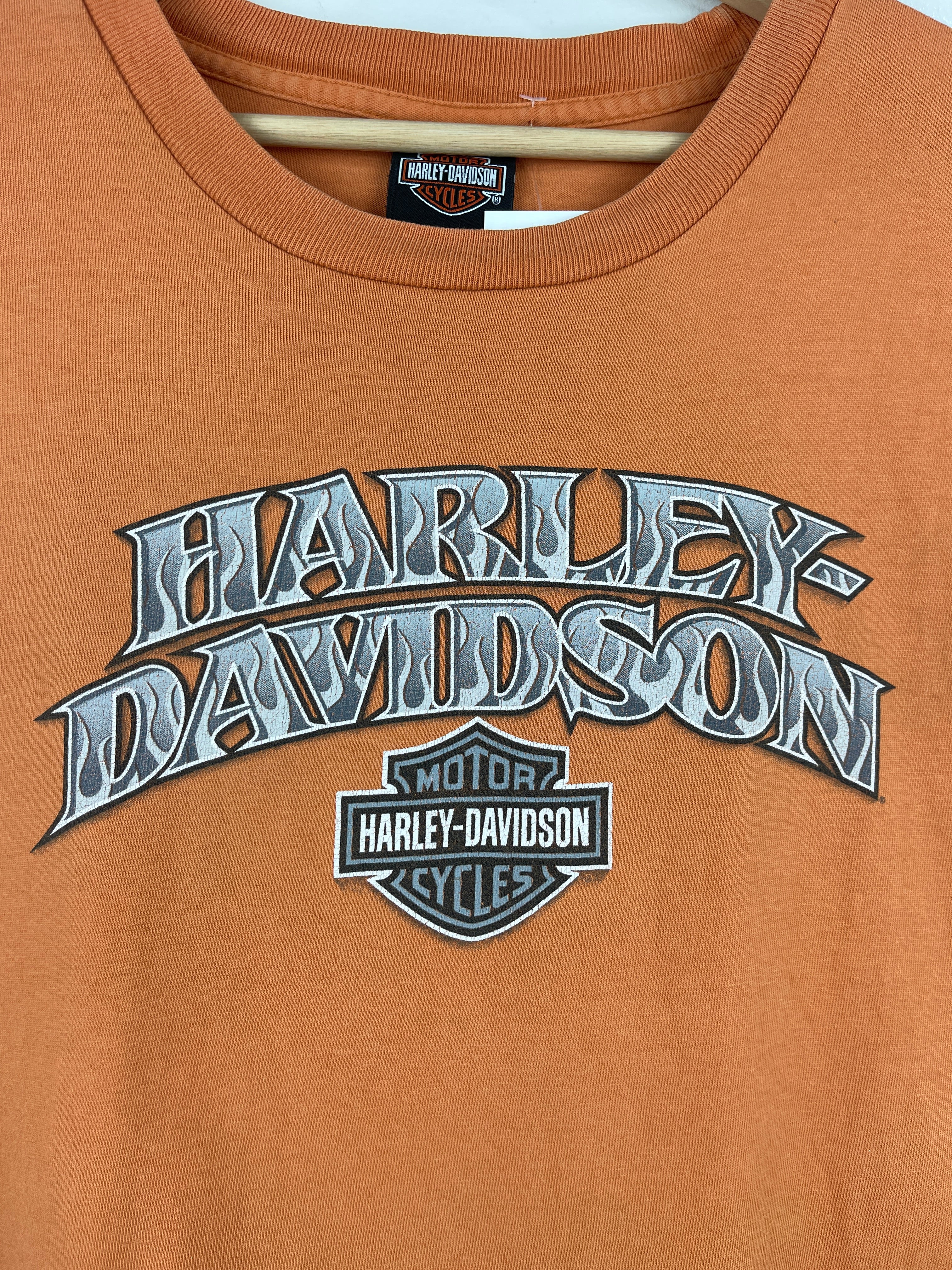 Vintage Harley Davidson Eagle Pennsylvania Orange Tank Top