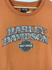 Vintage Harley Davidson Eagle Pennsylvania Orange Tank Top