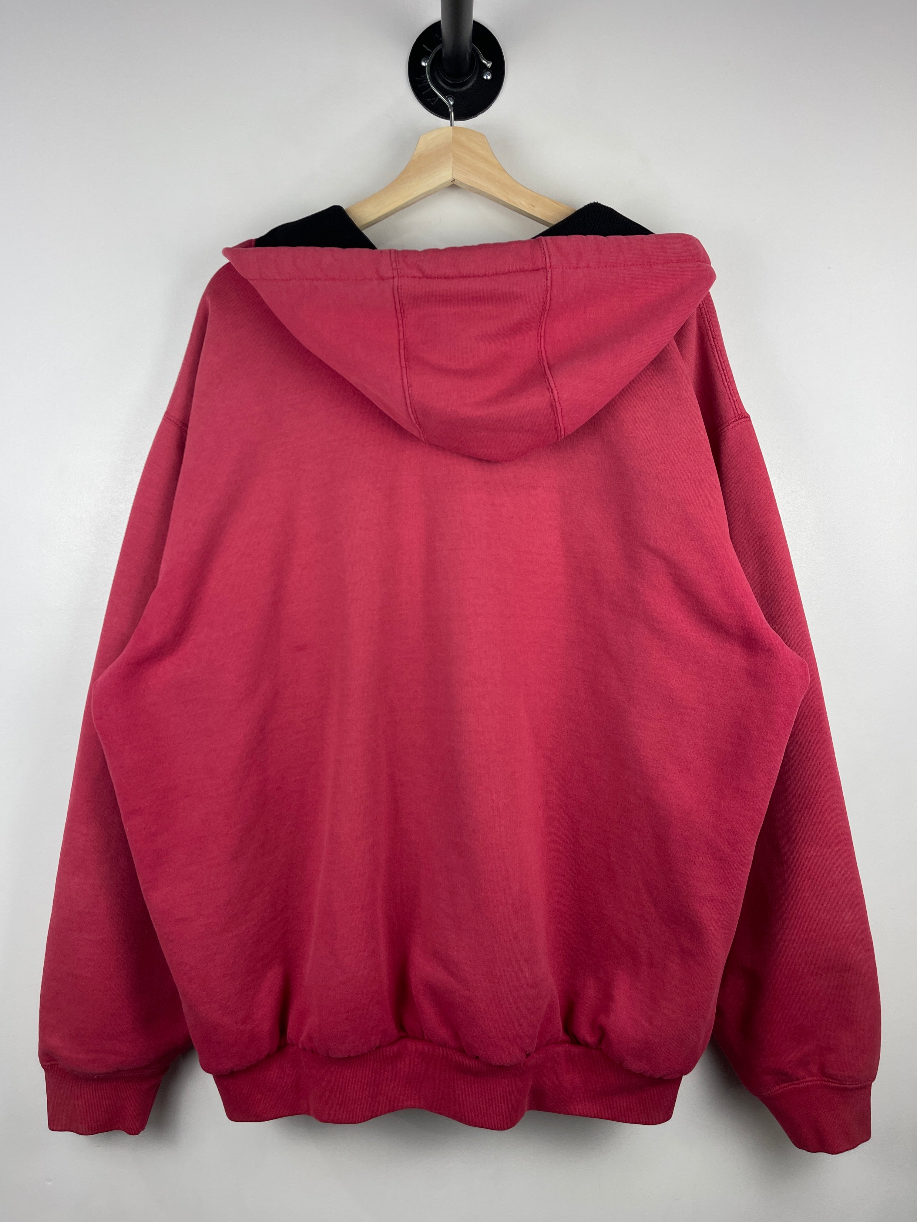 Vintage Carhartt Thermal Lined Red Zip Up Hoodie