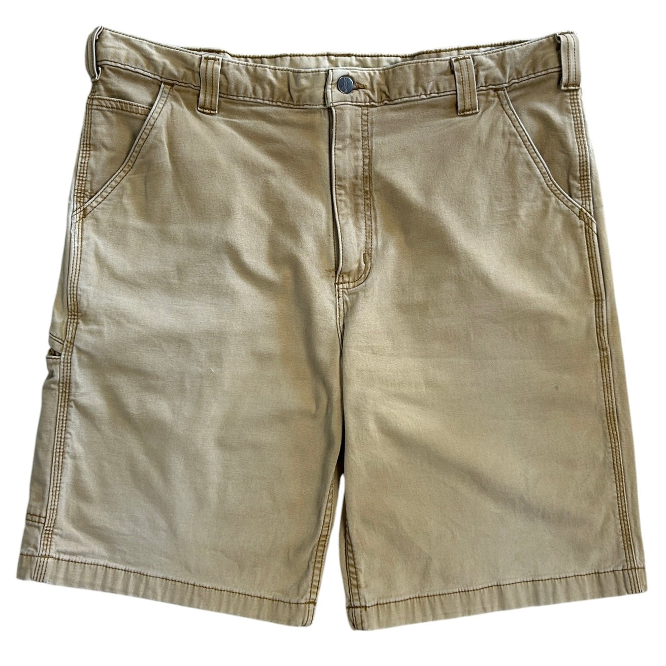 Vintage Carhartt Relaxed Fit Faded Light Brown Work Shorts
