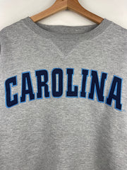 Vintage Champs North Carolina Tar Heels Embroidered Grey Crewneck
