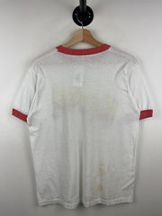 Vintage 90s WWF Rowdy Roddy Piper Hot Rod White Ringer Tee