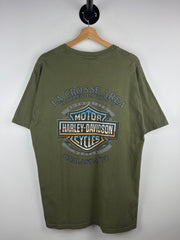 Vintage Harley Davidson Bulldog Wisconsin Green Tee