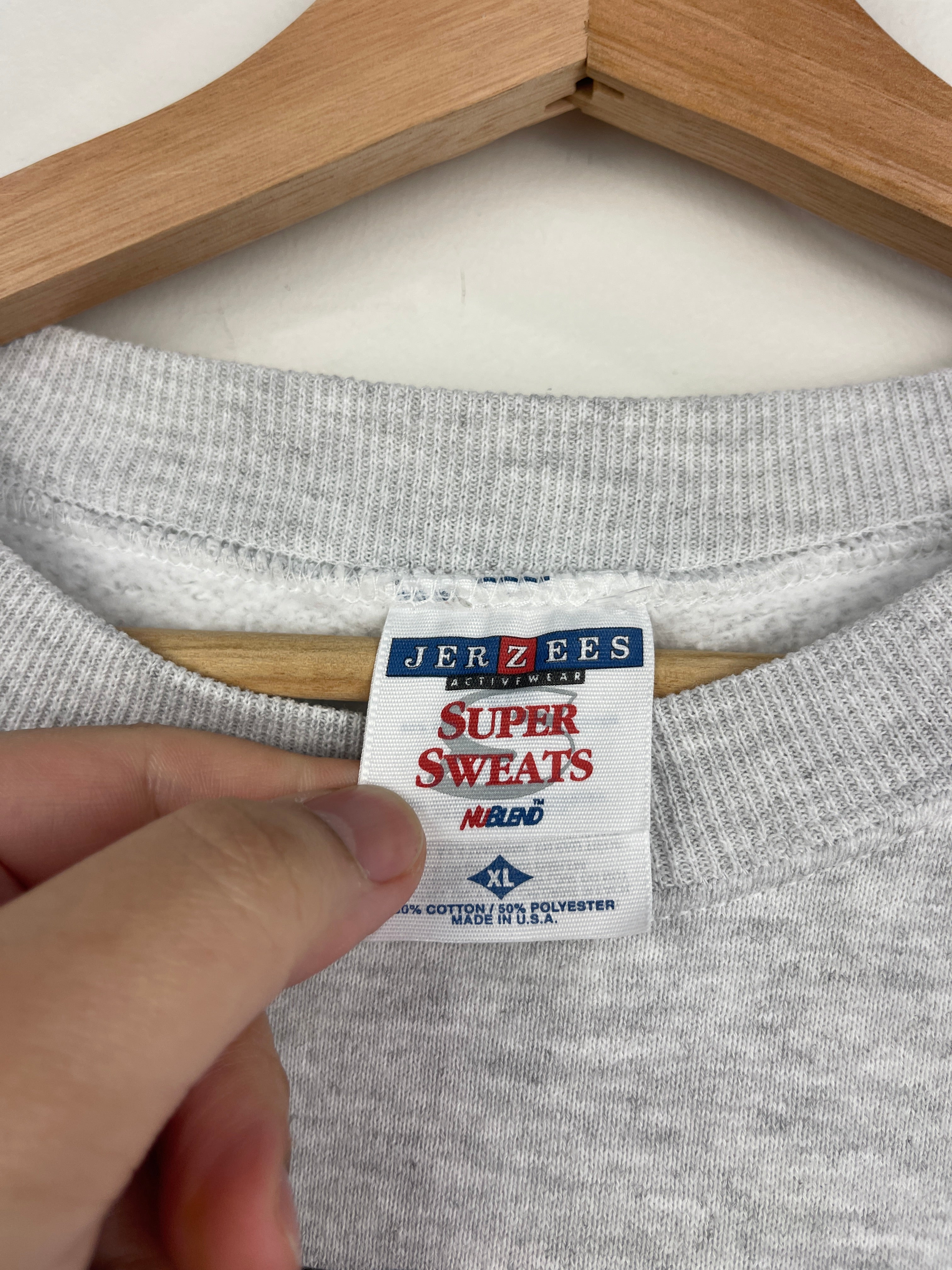Vintage 90s Zanesville Football Grey Crewneck