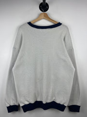 Vintage 90s Simpson College Double Face Thermal Navy Crewneck