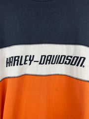 Vintage Harley Davidson Wisconsin Embroidered Black & Orange Long Sleeve