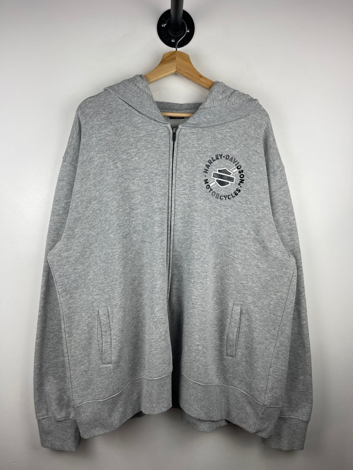 Vintage Harley Davidson Kentucky Grey Zip Up Hoodie