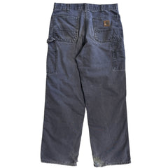 Vintage Carhartt Blanket Lined Thrashed Petrol Grey Work Pants