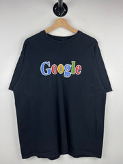 Vintage Google I Don't Need Google My Wife Knows Everything Comedy Black Tee
