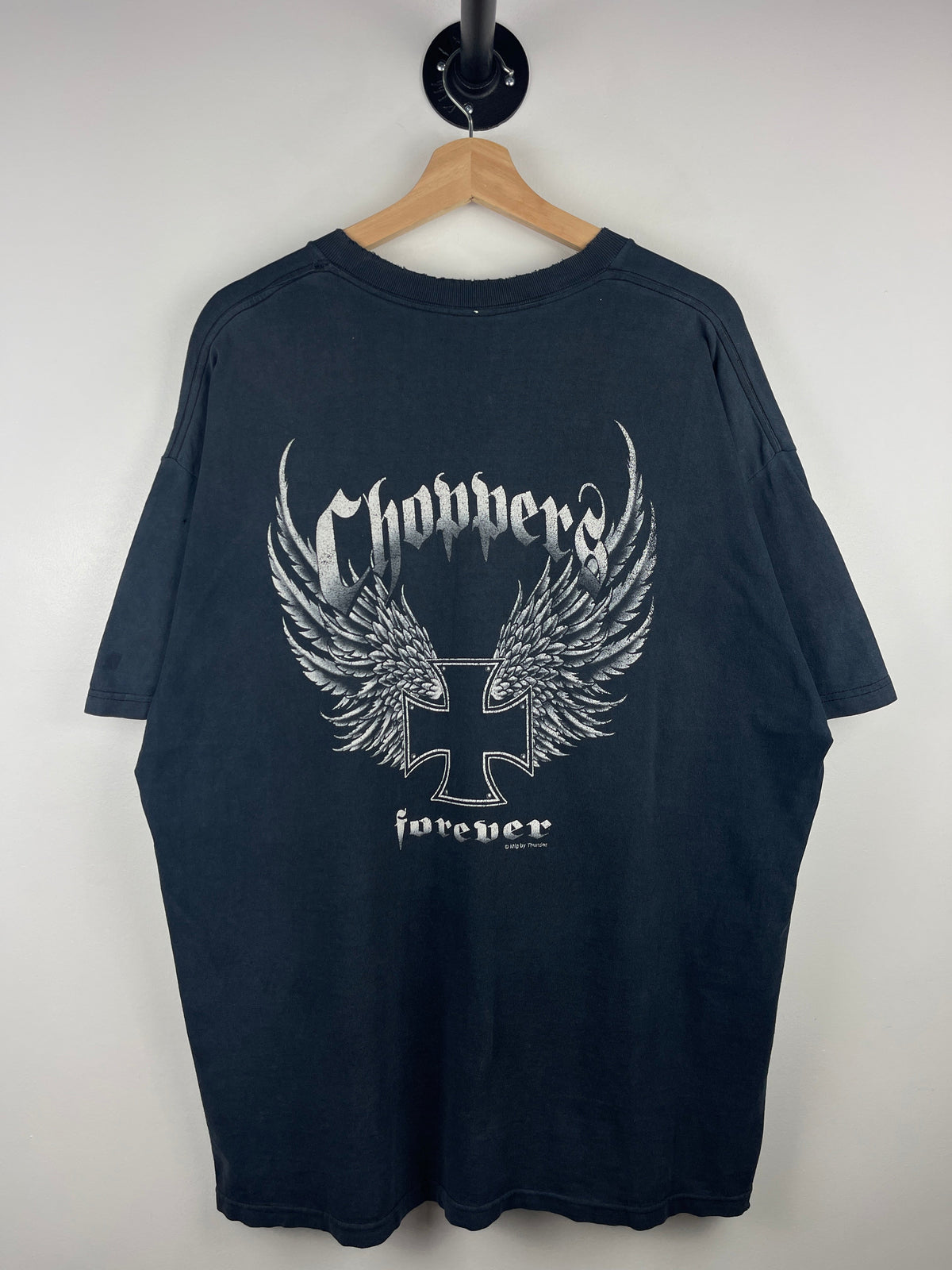 Vintage Choppers Forever Thrashed Black Tee
