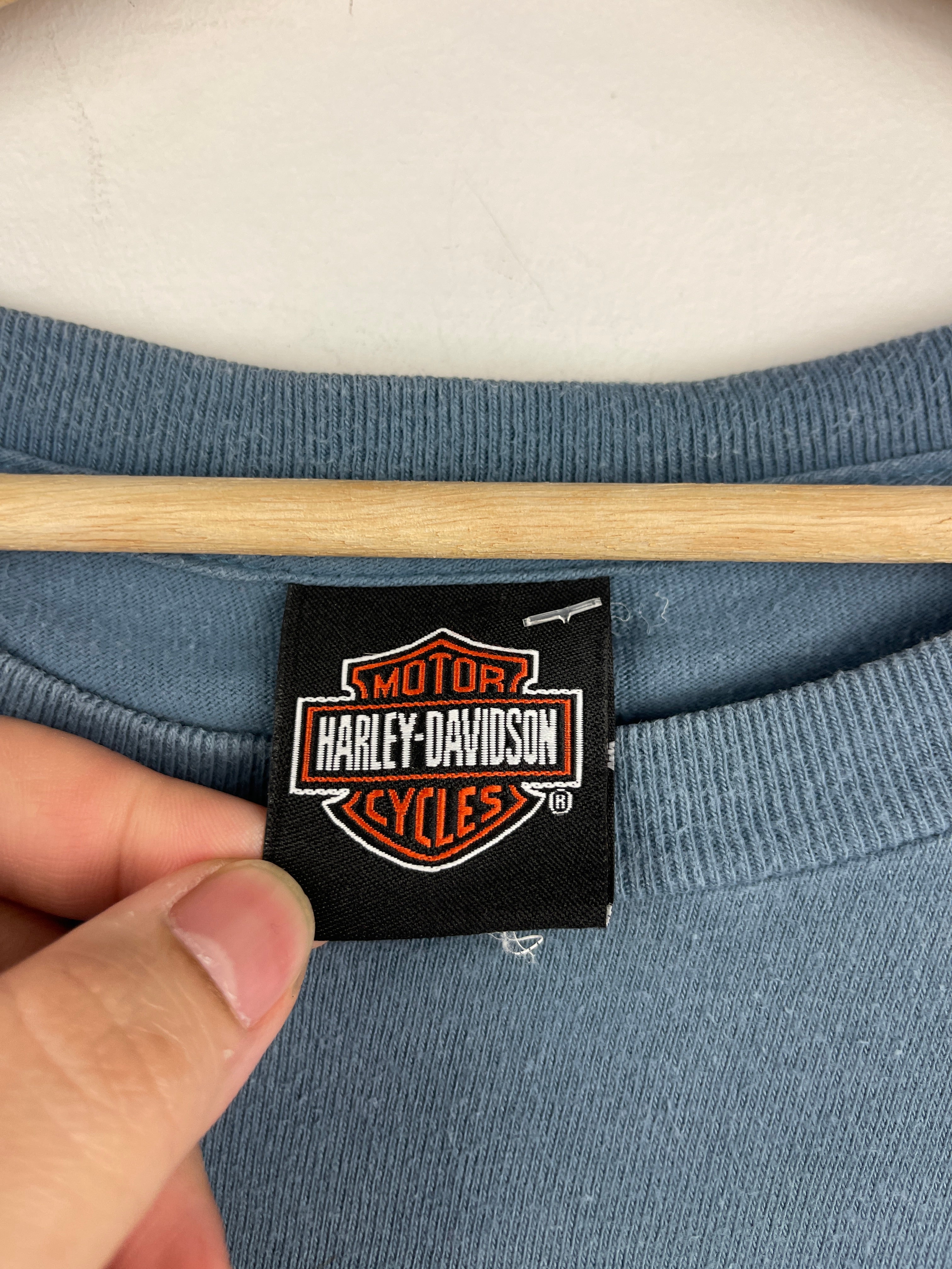 Vintage Harley Davidson Eagle Ketchikan Alaska Blue Tee