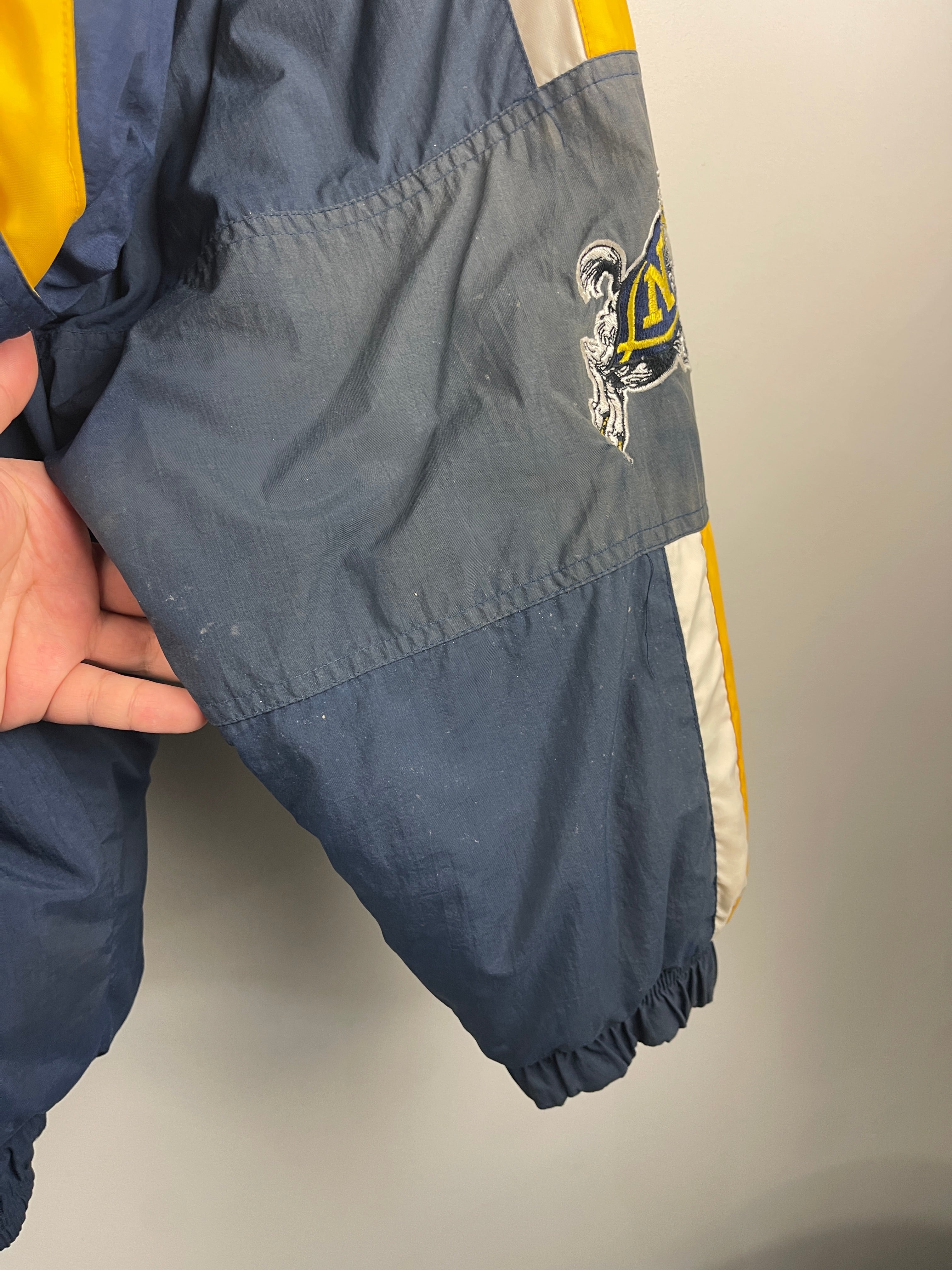Vintage 90s Starter US Navy Rams Navy & Yellow Insulated Jacket