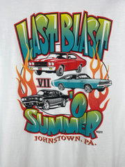 Vintage Last Blast Summer Classic Car Show White Tee