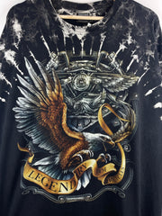 Vintage Legendary Of Motorcycles Eagle Studded Black Tee