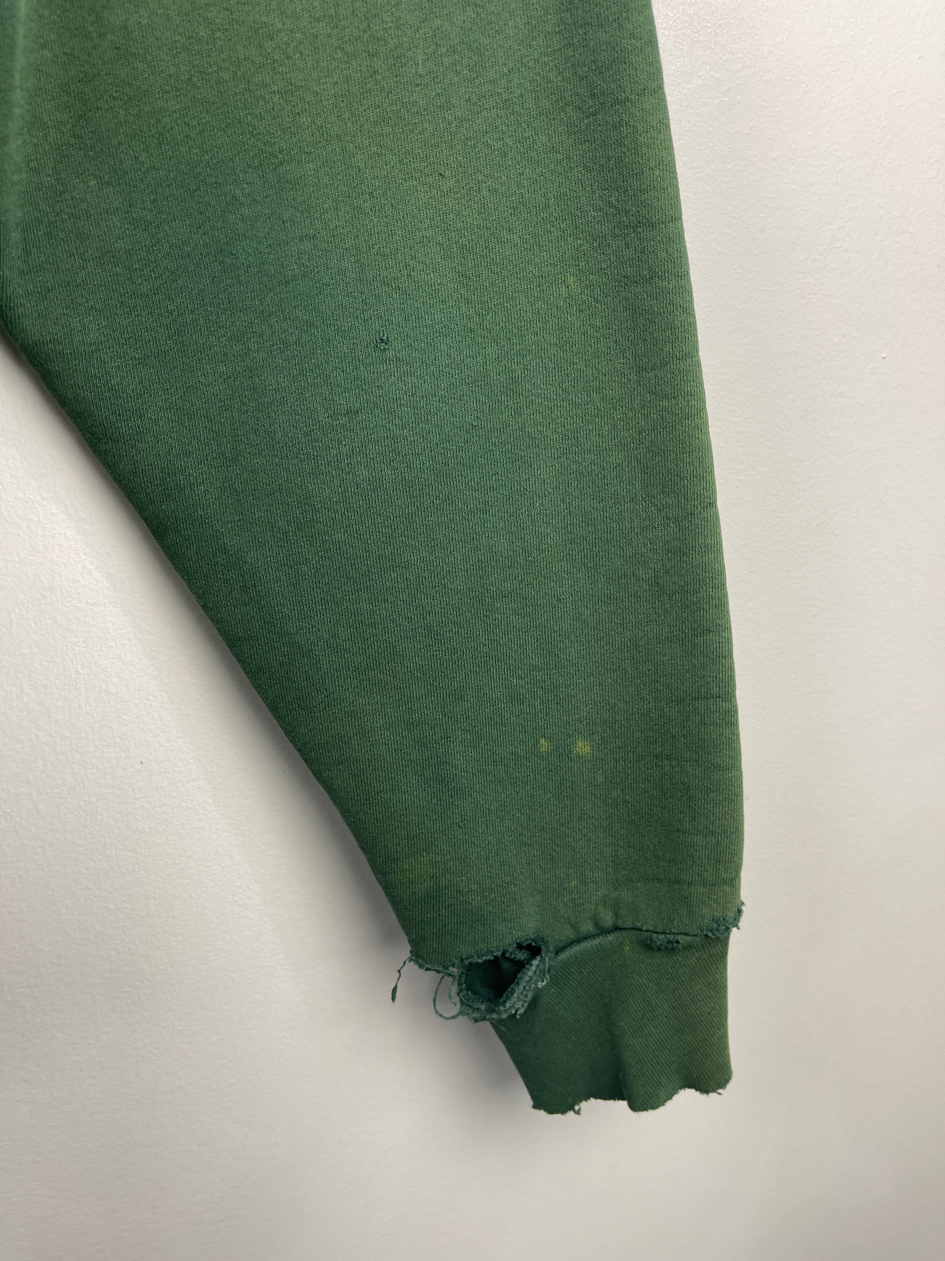 Vintage 90s The Red Mile Horse Riding Kentucky Thrashed Green Crewneck