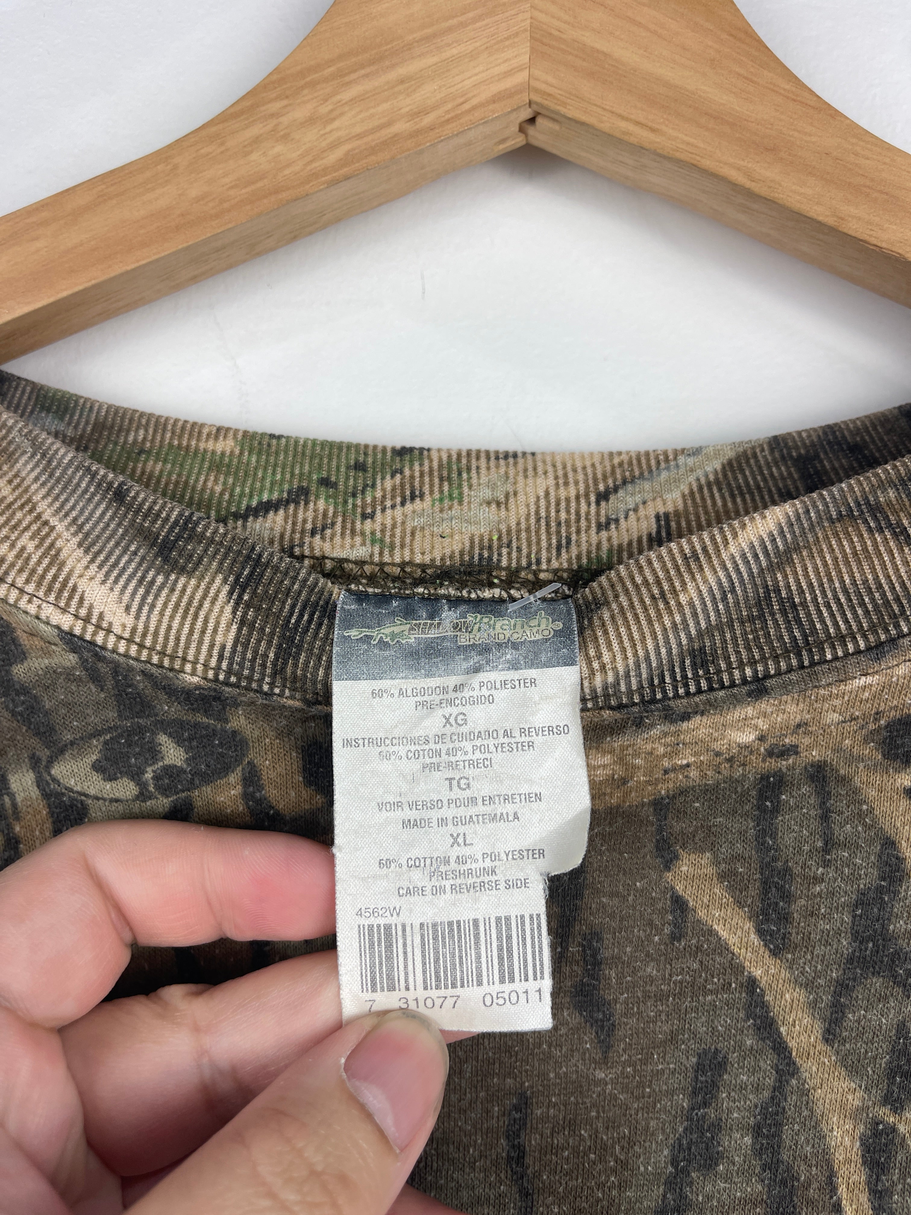 Vintage 90s Shadow Brand Real Tree Camo Long Sleeve